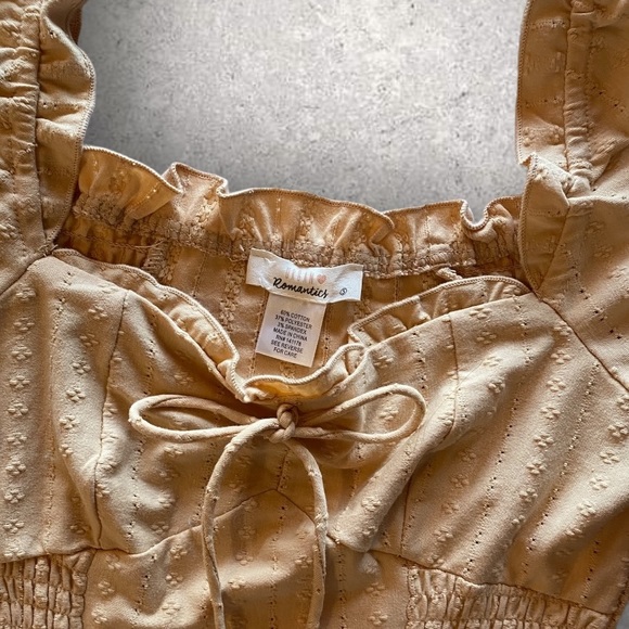 Urban Romantic Yellow Long Sleeve Ruffled Peasant Top Blouse. Great Condition. - Picture 4 of 9